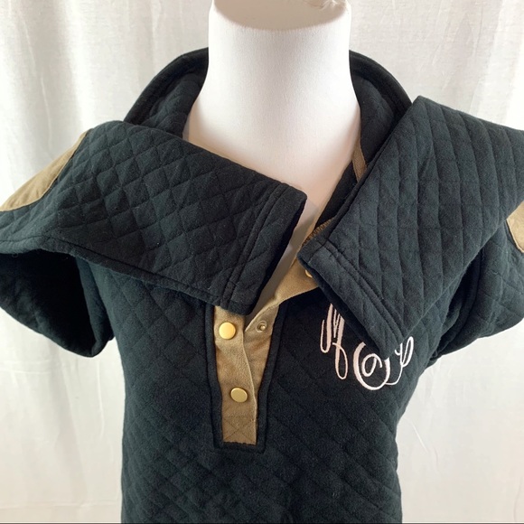 Marley Lilly monogram MLS quilted tunic sweatshirt NWT - Picture 5 of 15